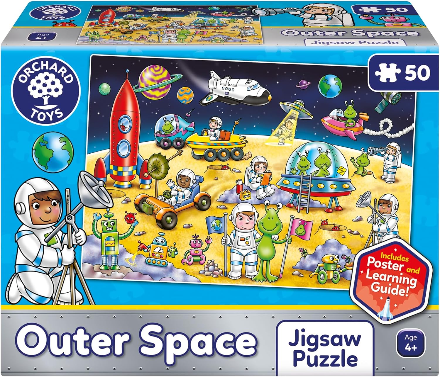 Orchard Toys Outer Space Jigsaw Puzzle - 50-Piece Educational Floor Puzzle for Ages 4+