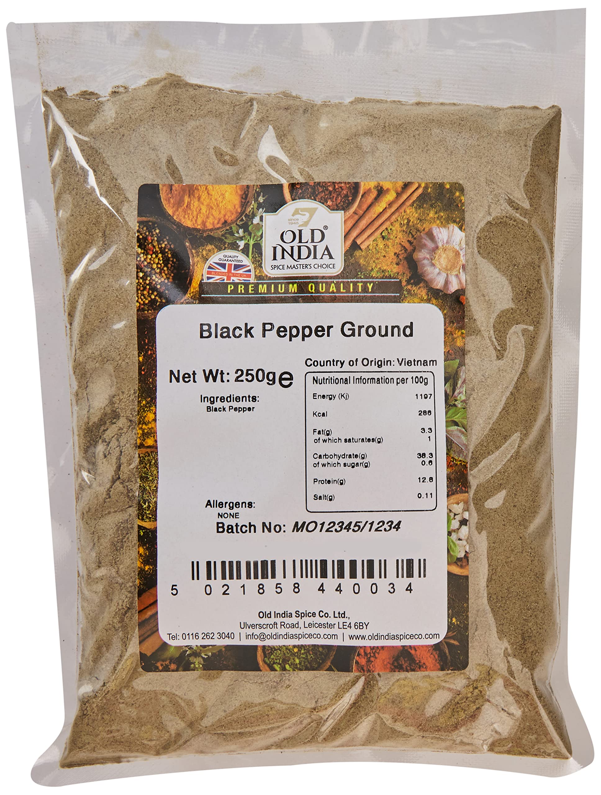 Old India Black Pepper Ground 250g