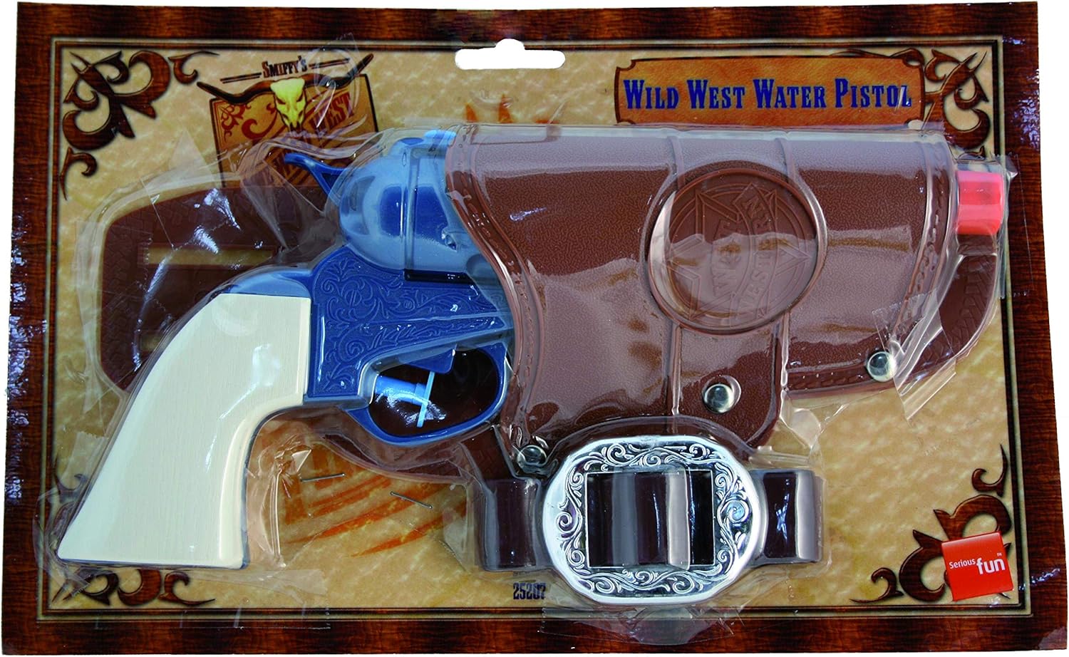 Smiffys Western Water Gun Set with Holster and Belt - Blue