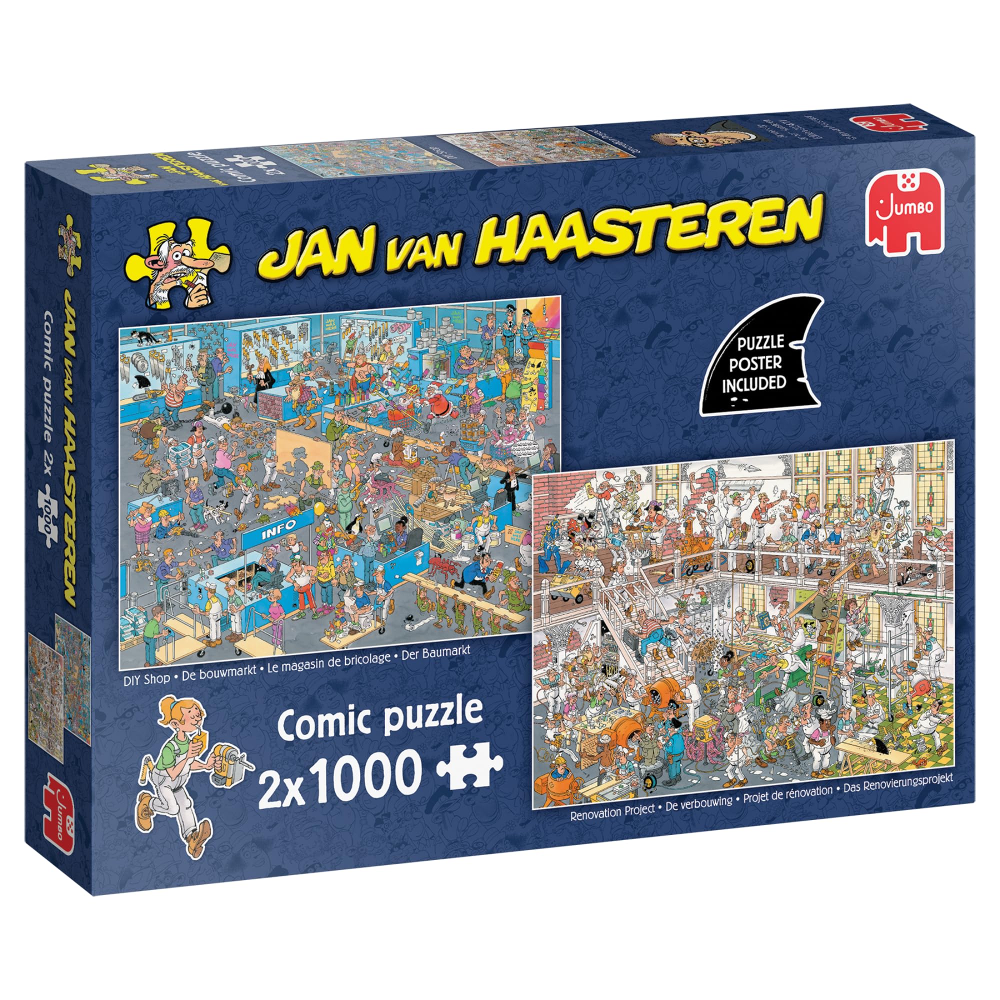 Jan Van Haasteren DIY Shop & Renovation Project - 2 x 1000 Piece Adult Puzzle Set