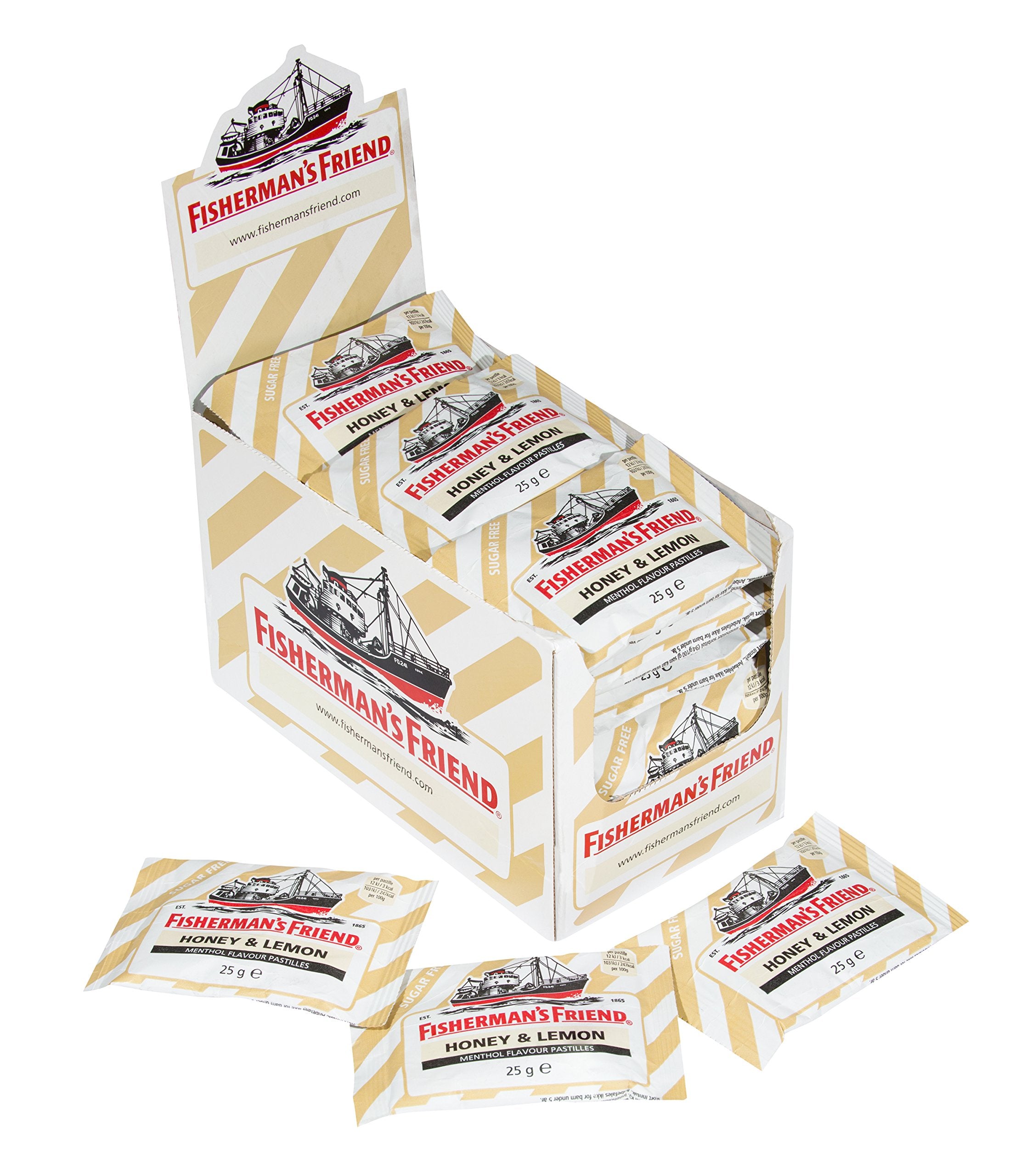 Fisherman's Friend - Honey & Lemon Sugar-Free Extra Strong Menthol Lozenges