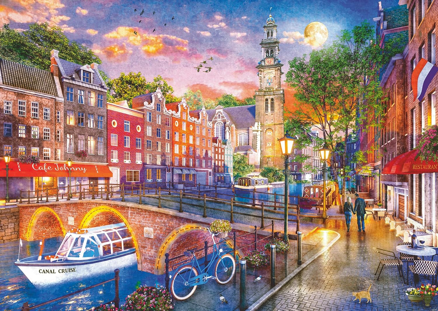 Ravensburger Amsterdam 1000-Piece Jigsaw Puzzle - Historic Cityscape for Adults & Teens
