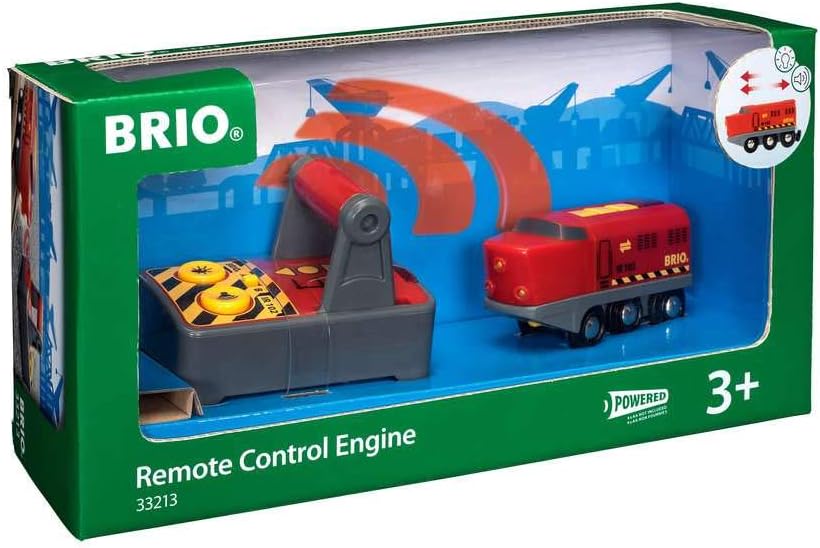 BRIO RC Train Engine - Remote Control with Lights & Sounds for Wooden Railway Sets