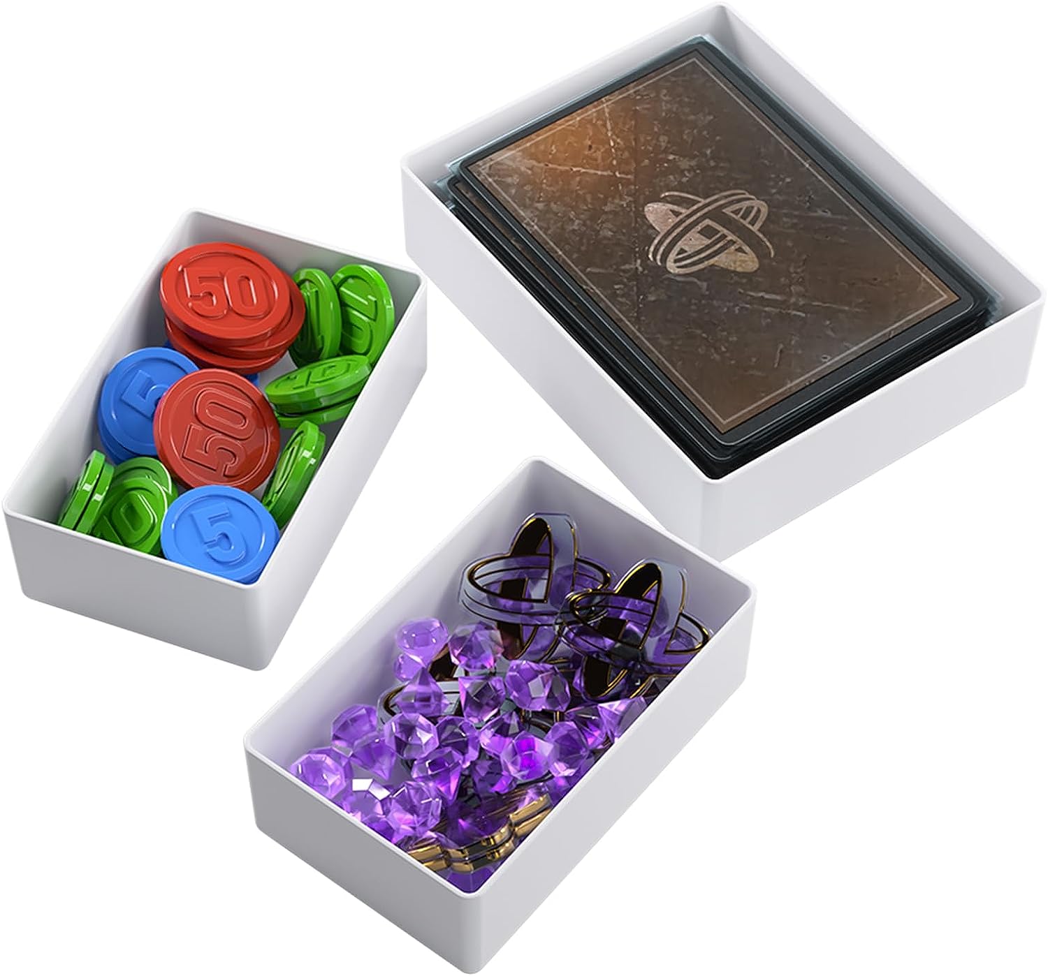 Gamegenic Token Silo Card Add-on Set - 3-Piece Tray Expansion for Cards, Ages 12+