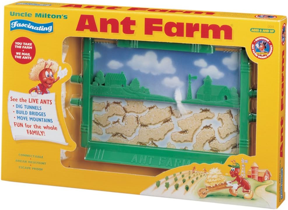 Uncle Milton Giant Ant Farm - Educational Playset with 4 Antports for Connecting Habitats