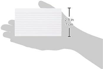 Q Connect 5x3 Inches Ruled Feint Record Card - White (Pack of 100)