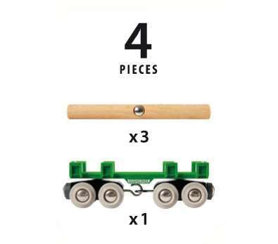 BRIO World Lumber Loading Wagon Train Set - Compatible with All BRIO Railway Sets, Age 3+ 6
