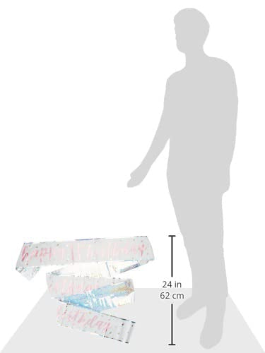 Unique - Rose Gold 13th Glitz Prism Birthday Banner (274cm) 4