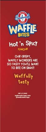 Seabrook Waffle Bites Hot & Spicy 6 Pack (6 x 16g) 2