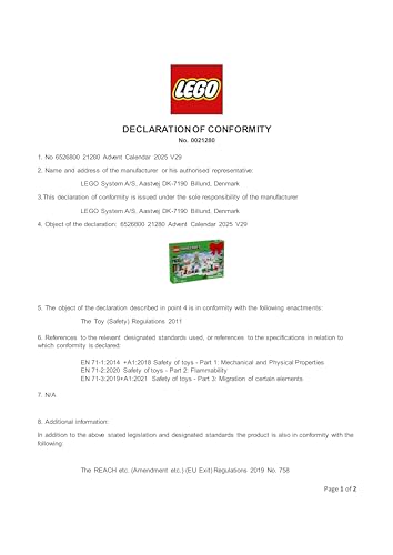 LEGO Minecraft Advent Calendar 2025 - 24-Day Buildable Holiday Toy with Minifigures and Winter Village Set