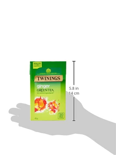 Twinings Ginger Green Tea 80 Tea Bags (4 x 20) - Soothing Spicy Green Tea with Real Ginger 5