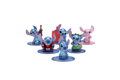 Jada Stitch Nano Metalfigs 6-Pack | 1.65-Inch Die-Cast Figures | Collectible Movie Statues 3