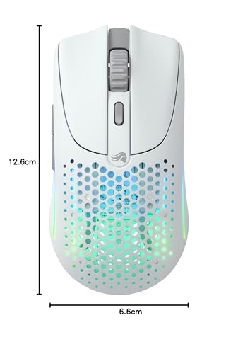 GLORIOUS Model O 2 Wireless Gaming Mouse - 68g Superlight, 26K BAMF 2.0 Sensor, RGB, Ambidextrous, 6 Buttons, Matte White 24
