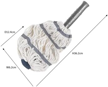 Addis Twist Mop - White, Self-Wringing Cotton Floor Mop with Screw-On Handle