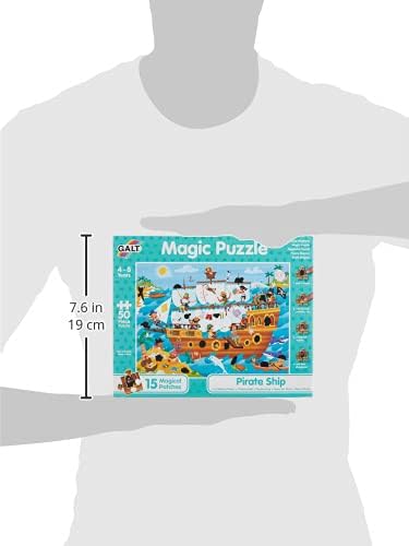 Galt Magic Puzzle - Pirate Ship Rub & Reveal Jigsaw, 50-Piece Puzzle for Ages 4+ 2