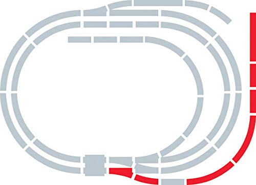 Hornby R8225 OO Gauge Track Extension Pack E - 7-Piece Model Railway Track Set with Straight, Curve, and Point Tracks 8