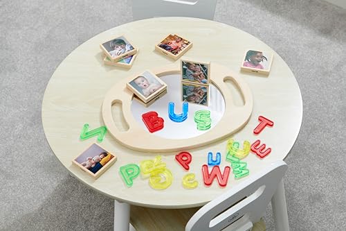 tickit Hand Held Wooden Mirror - Lightweight Exploration for All Ages | Wood Frame | 310x210mm 4