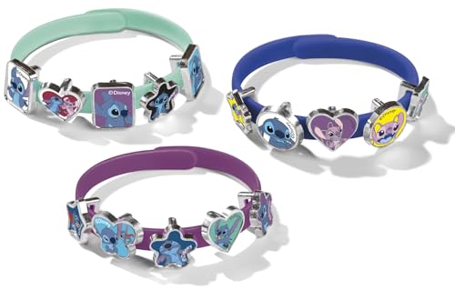 TM ESSENTIALS Stitch Bracelet Set - 18 Charms for Kids, DIY Charm Bracelets in Yellow, Blue & Red 8