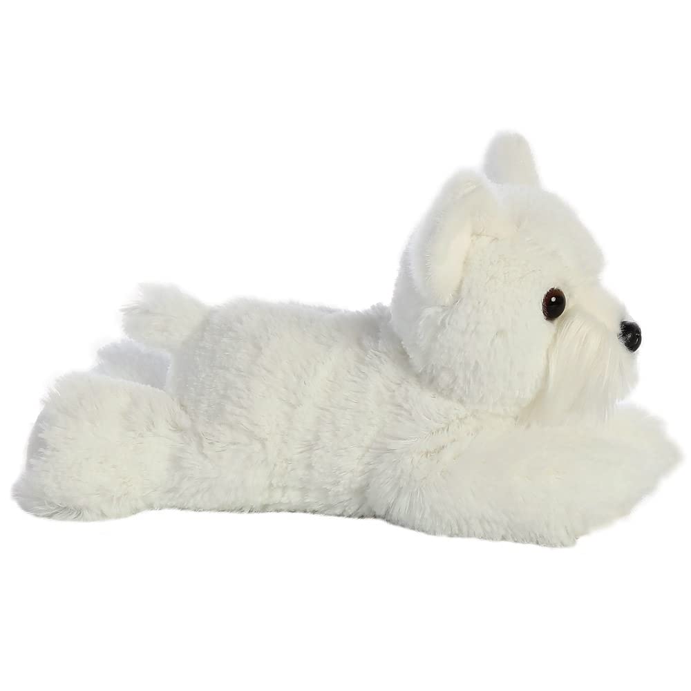 AURORA Mini Flopsies Westie Dog Stuffed Animal | 8 Inches | White Plush