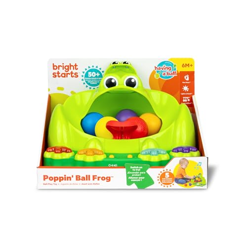 Bright Starts Poppin' Ball Frog Toy - Interactive Ball Play for Babies 6M+ 19