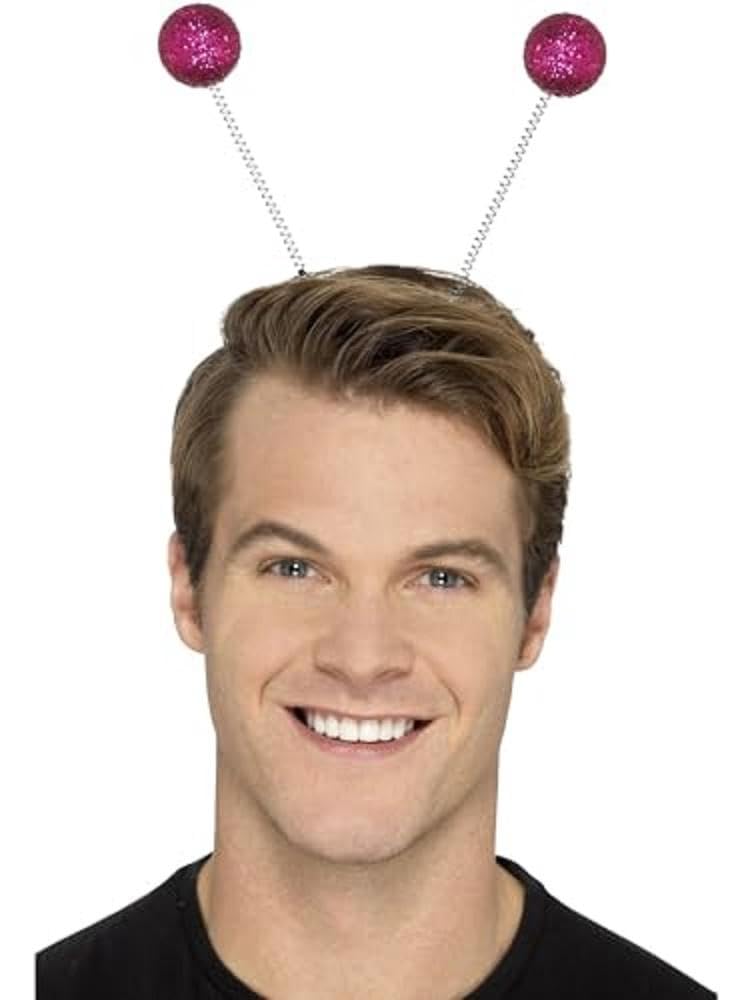 Smiffys Glitter Ball Boppers, Pink, Party & Carnival Fancy Dress, Adult Dress Up Accessories 5