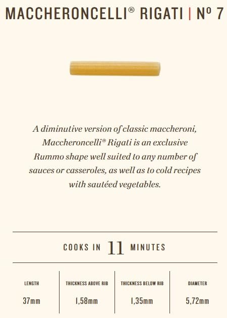 Rummo Maccheroncelli Rigati No. 7 – 500g Ridged Italian Pasta 2