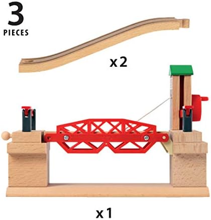 BRIO World Lifting Bridge - Wooden Railway Accessory for Kids 3+ 3