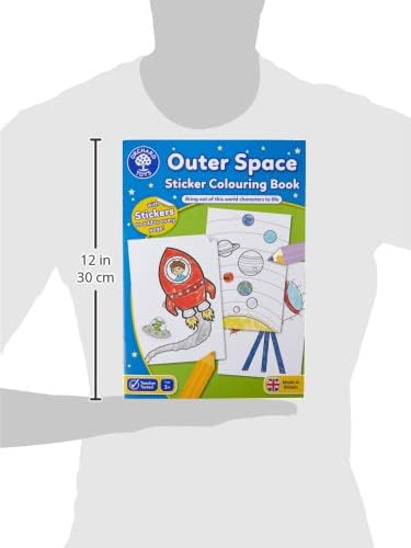 Orchard Toys Outer Space Sticker Colouring Book - Educational Activity Book with 35 Stickers - Ages 3+ 2
