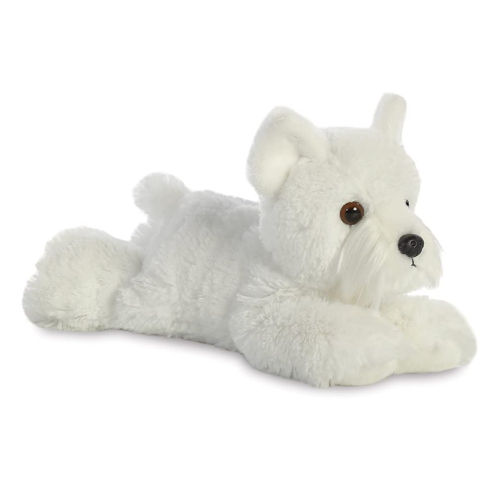 AURORA Mini Flopsies Westie Dog Stuffed Animal | 8 Inches | White Plush