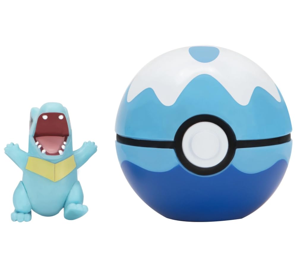 Pokémon Clip N Go Pokeball & 5 cm Totodile Figure - Portable Battle Play for Kids 2