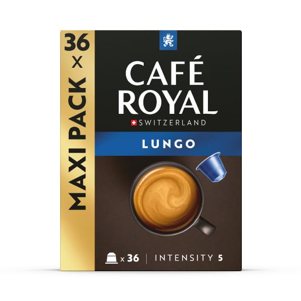 Café Royal Lungo Coffee Capsules - 36 Count Nespresso Compatible | Intensity 4/10 | 100% Arabica
