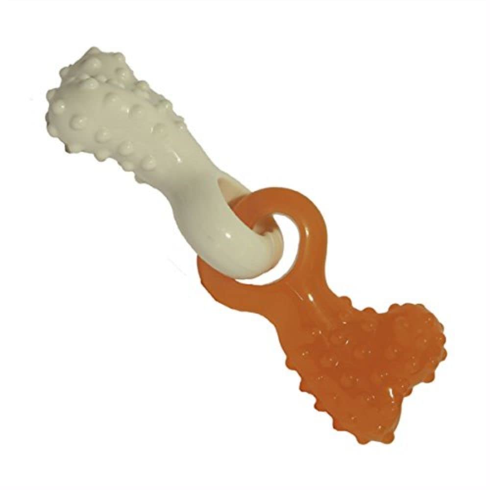Rosewood Duo Dental Tug Puppy Bone Dog Toy | Nylon | Small Breed