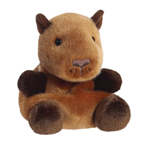 Aurora Palm Pals Sid Capybara 5In Soft Toy - Brown Plush, Eco-Friendly Bean Filled Plush for Babies & Kids 6