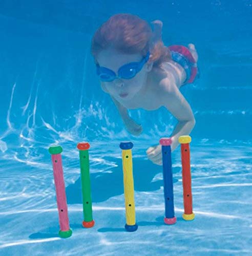 Intex Summer Fun Dive Sticks - Pack of 5 Soft Flexible Pool Toys for Kids 6+ 2