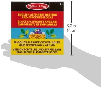 Melissa & Doug Alphabet Nesting and Stacking Blocks - Educational Building Playset for Toddlers 2+