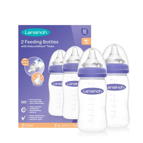 Lansinoh - Baby Bottles with NaturalWave Medium Flow Teat Nursing Bottles (LSH22)