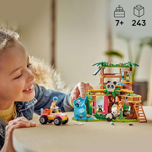 LEGO Friends Panda Sanctuary Animal Care Playset with Tree House, Quad Bike, 2 Mini Dolls & 3 Panda Figures - 243 Pieces 10