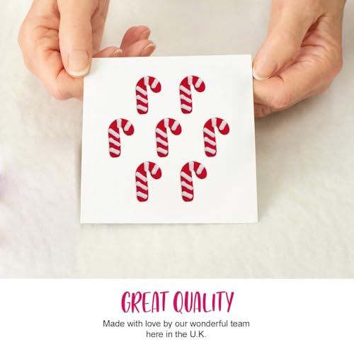 Anniversary House 7 Pack Candy Cane Edible Cake Toppers | Handcrafted Sugar Decorations | Made in UK 3