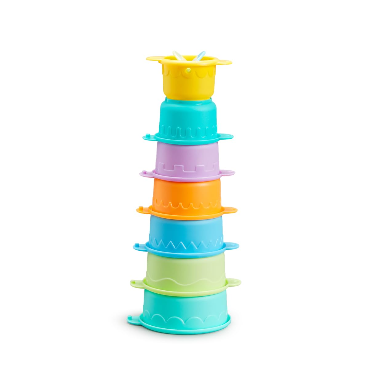 Munchkin Connect-A-Cup Bath Toy - 3-in-1 Stacking, Linking & Water Play for Babies & Toddlers 1