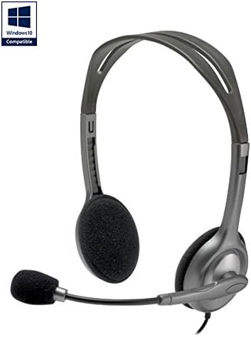 Logitech H111 Wired Stereo Headset with Noise-Cancelling Microphone and 3.5 mm Jack for PC, Mac, Laptop, Smartphone, Tablet - Black 2