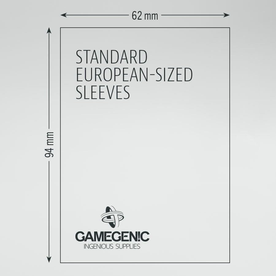Gamegenic Prime Standard European-Sized Sleeves 62 x 94 mm (50 Count) | Clear Polypropylene | 100 Micron Thickness 2