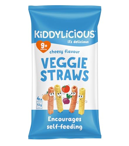 Kiddylicious Cheesy Veggie Straws - Gluten-Free Vegan Snacks for Toddlers 6