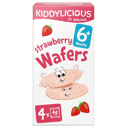 Kiddylicious - Strawberry Mini Wafers Gluten Free Dairy Free Kids Snack 5