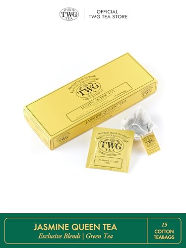 TWG Tea - Jasmine Queen Tea | Green Tea with Sweet Lemon & Rose | 15 Hand-Sewn Cotton Teabags | Gift Set 11