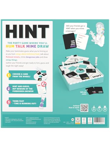 Asmodee HINT Family Party Game | Ages 15+ | 4-1 Players | Draw, Hum, Talk or Mime 2