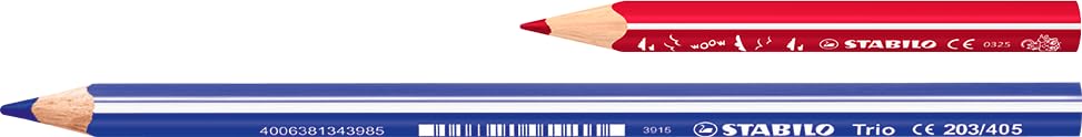 STABILO Trio thick short Animal Vibes Colouring Pencils - Pack of 12 | Ergonomic Triangular Grip | 4.2mm Lead 4