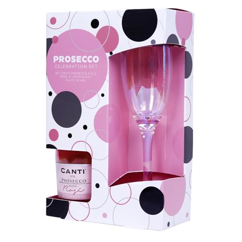 Canti Prosecco DOC Rosé Gift Set with Iridescent Glass (200ml) 6