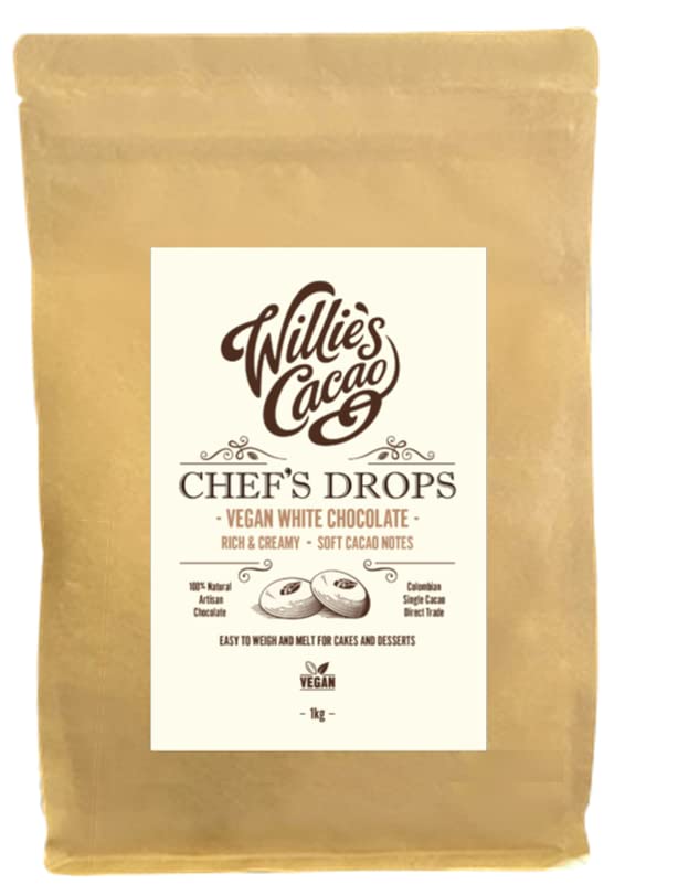 Willie's Cacao - Vegan White Chocolate Chef's Drops1kg - Couverture Chocolate
