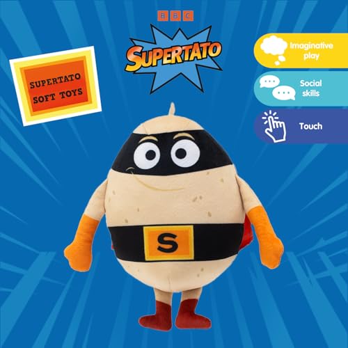 Supertato Teddy Bear - Plush Toy with Cape & Mask, Beige 3