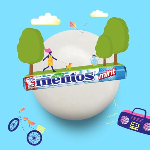 Mentos Mint Chewy Dragees - 40 x 38g Sugar-Free Mints